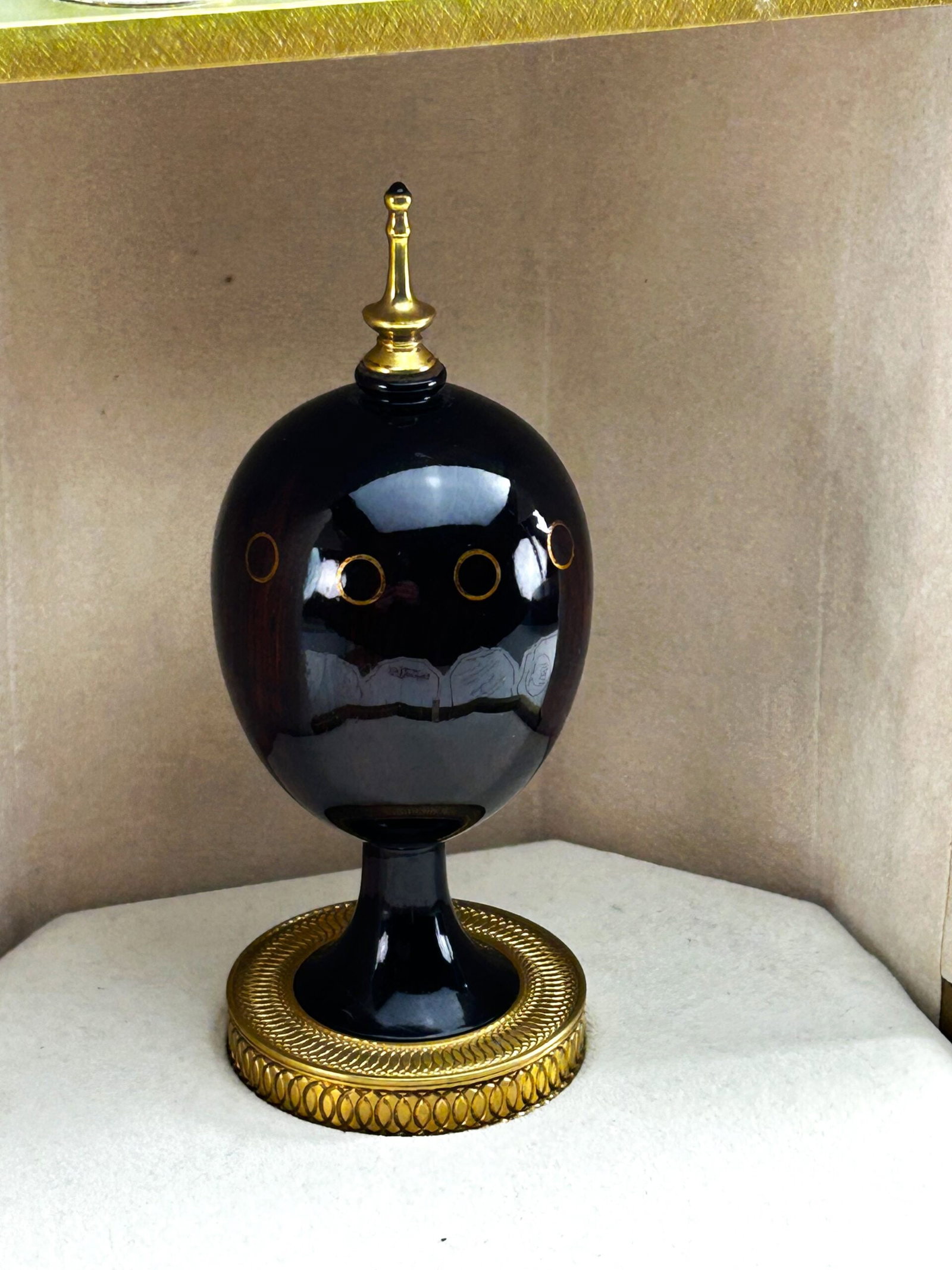 Theo Faberg St Petersburg Collection Cocobolo Wood Egg & 24ct Gold Plated Finish - 8