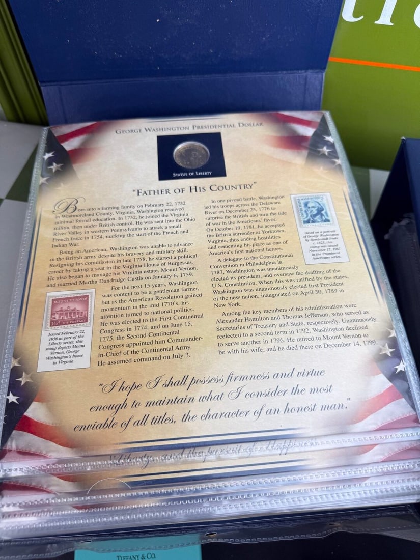 Danbury Mint The United States Presidents Coin & Stamp Collection, Vol I and Vol II, - 11