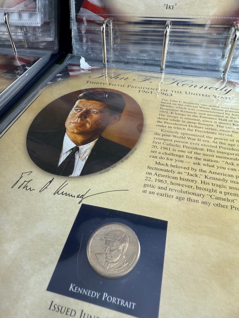 Danbury Mint The United States Presidents Coin & Stamp Collection, Vol I and Vol II, - 12