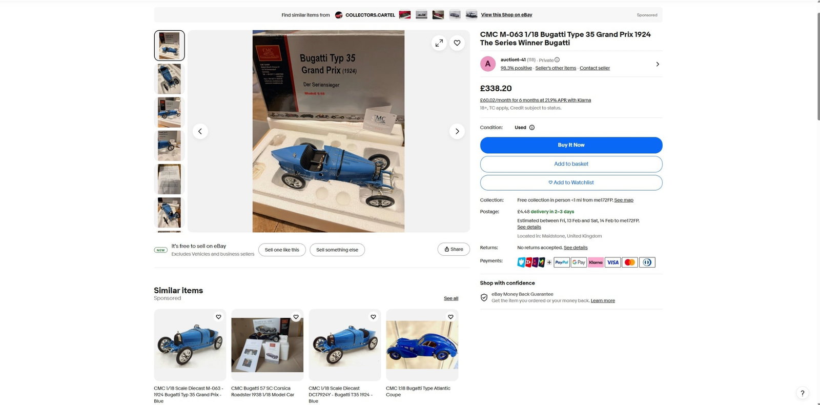 CMC-1:18 scale Bugatti Type 35 Grand Prix (1924) Der Seriensieger - 6