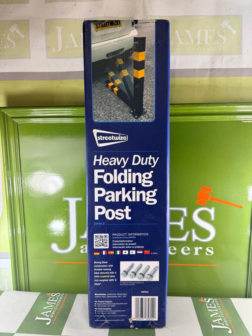 Heavy Duty Folding Parking Post: Heavy Duty Folding Parking Post-Unused example