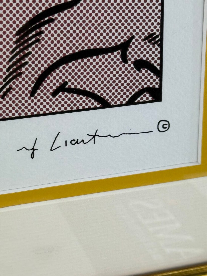 Roy Lichenstein (1923-1997) `Sweet Dreams Baby` Numbered Ltd Edition Lithograph #91/150 - 4
