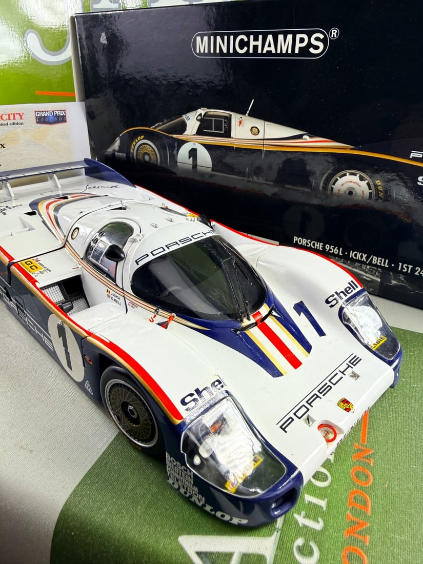 Ltd Edition 1:18 scale Porsche 956L, by Minichamps, Signed by Derek Bell and Jacky Ickx. - 2