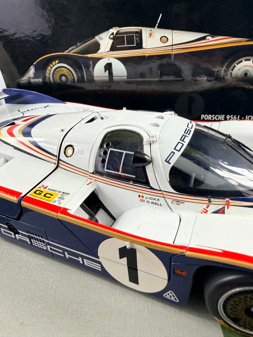 Ltd Edition 1:18 scale Porsche 956L, by Minichamps, Signed by Derek Bell and Jacky Ickx. - 4
