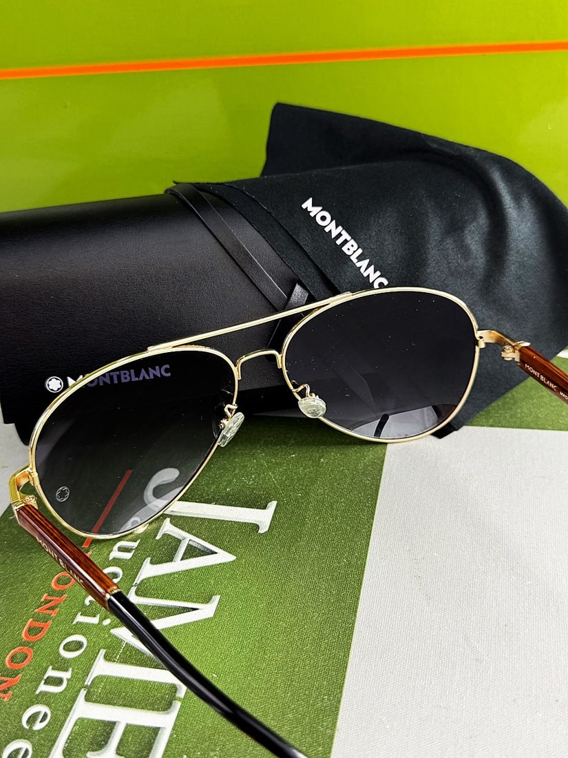 MontBlanc Wayfairer Type Gold Plated MB19910 Sunglasses - 4