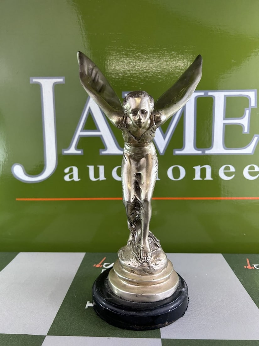 Rolls Royce Spirit Of Ecstasy Flying Lady Mascot With Marble Base - 6