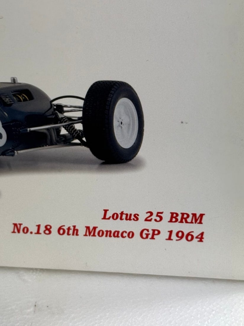Spark J.Clark Lotus 25 BRM No.18- 6th March Monoco Gp 1964 - 7