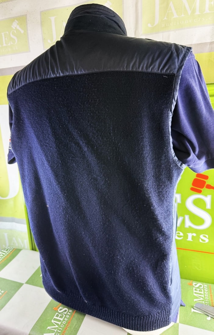 Aston Martin by Hackett Mens Vest Gilet Navy Size M Lightweight Racing Style - 5