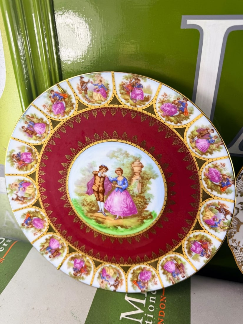 Vintage Porcelein Plates Garanti German RZB Design+Other - 7