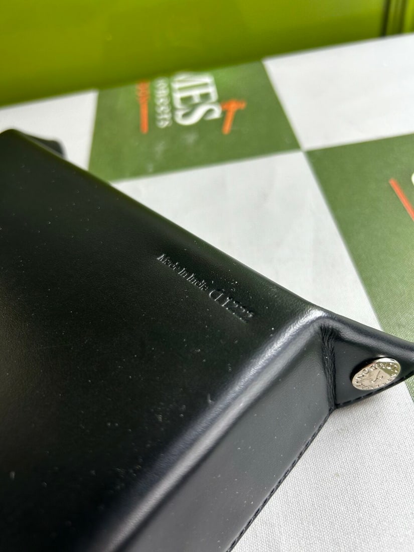 Aspinal of London- Leather Grain Finish Trinket Tray- Unused Example - 7