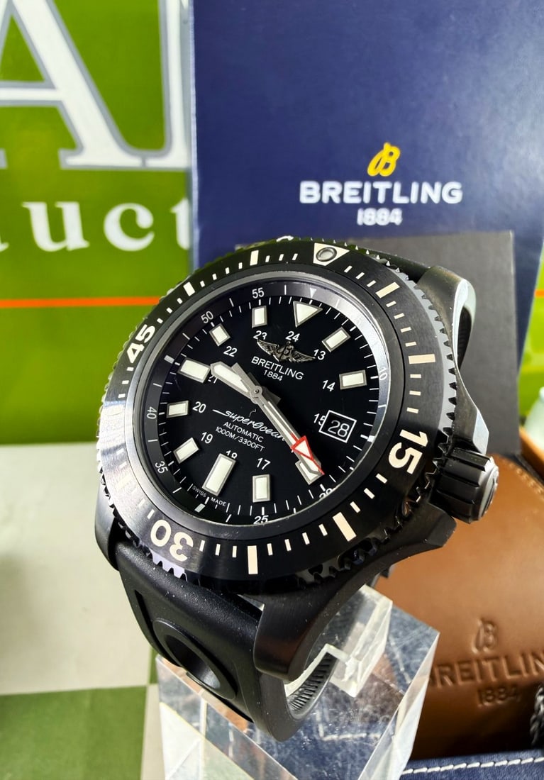 Breitling Superocean Blacksteel Special 44mm Ceramic Bezel Full Set M17393 - 3