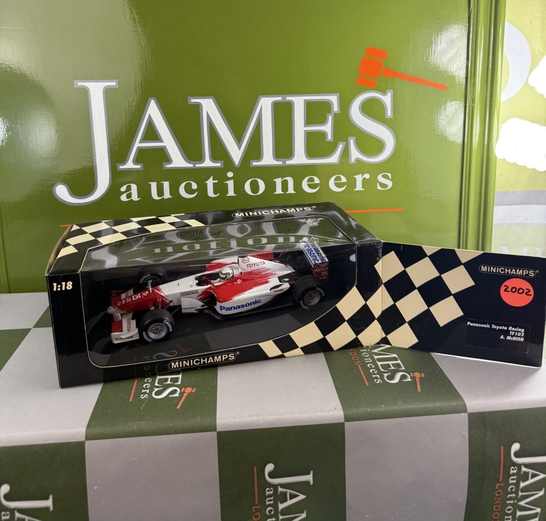 Minichamps Panasonic Toyota Racing TF102 F1 A.McNish 2002: Minichamps Panasonic Toyota Racing TF102 F1 A.McNish 2002- A rare undisplayed example complete as pictured with original packaging-Mint Example.