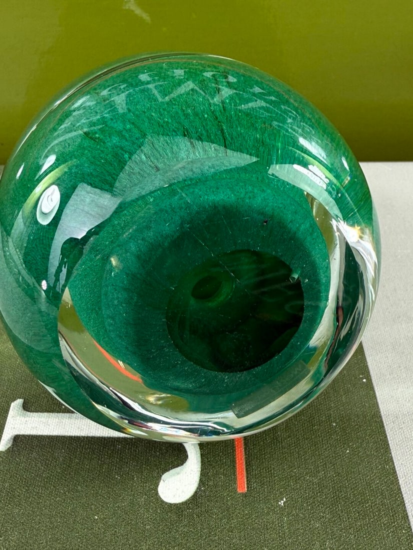 Large Oval Shaped Paperweight , England c 1970 - 3