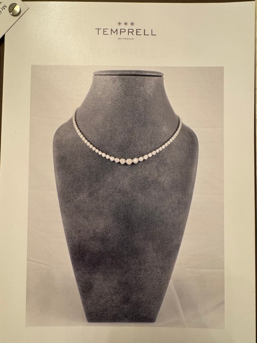 A Stunning Ladies Diamond 18Ct White Gold Necklace-Full Appraisal Included. - 2