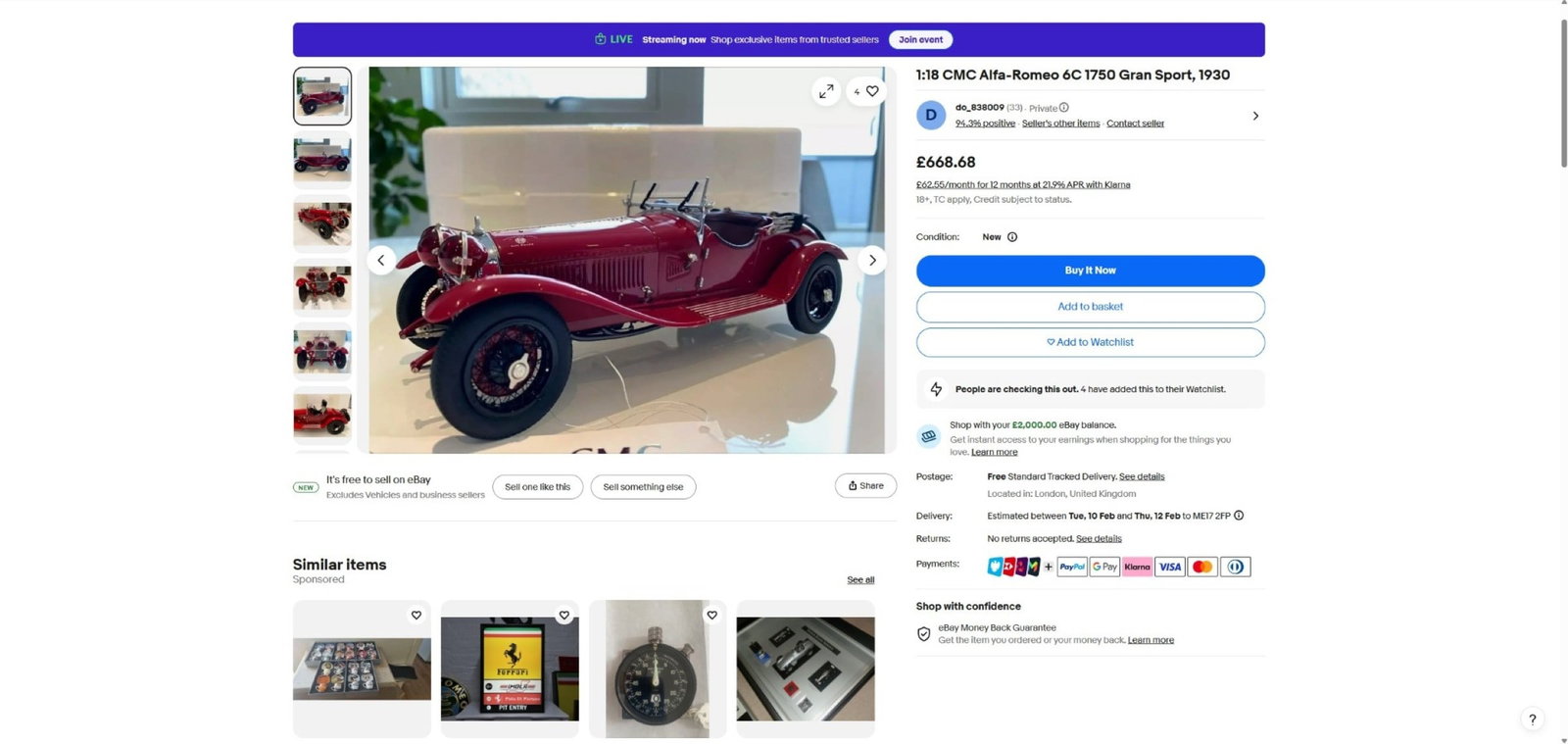 CMC 1:18 Scale M-138 Alfa Romeo 6C 1750 Gran Sport 1930 - 6