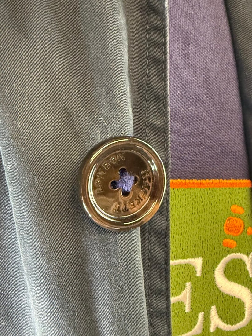 Hackett London Classic Hunters Trench Coat Mac In Navy - 7