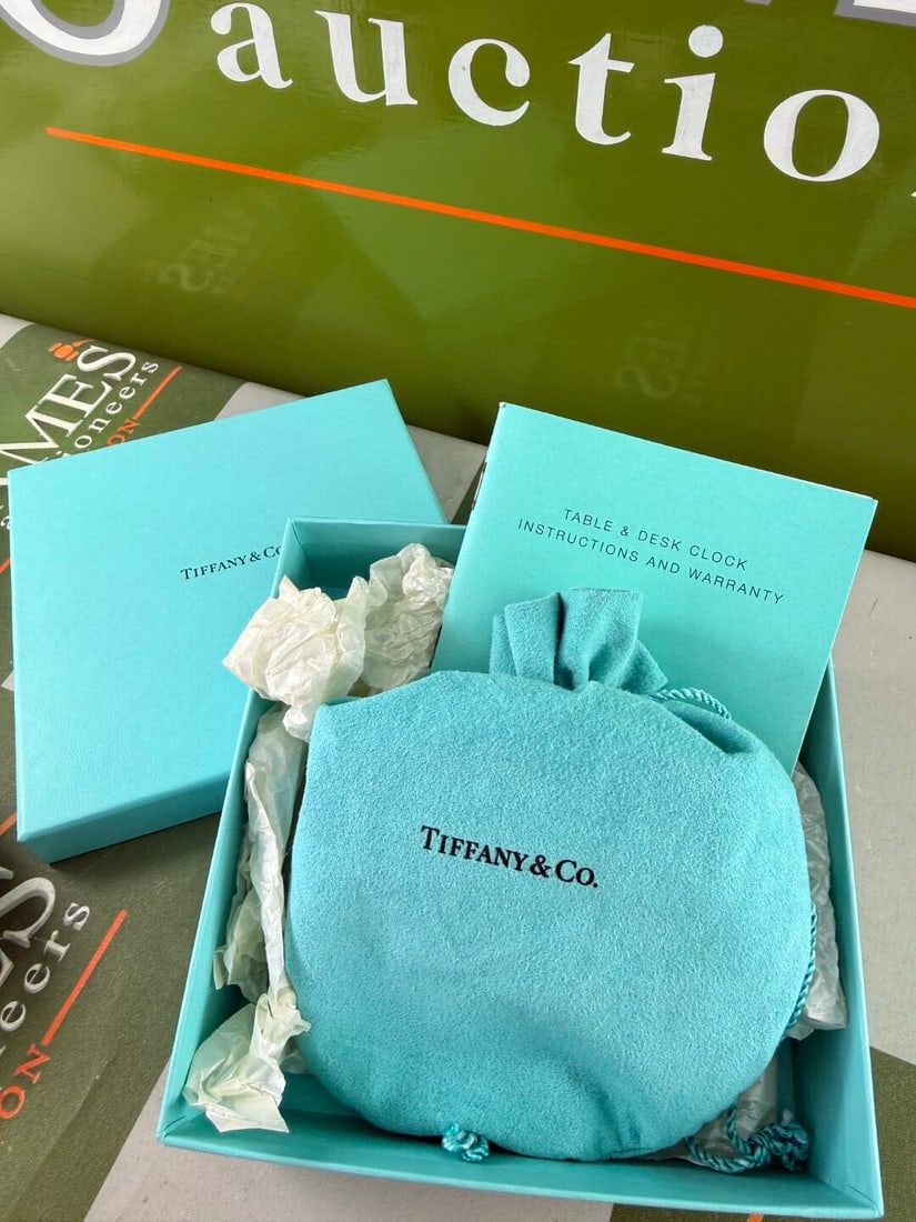 Tiffany & Co Large Atlas Edition Silver Tone Clock - 7