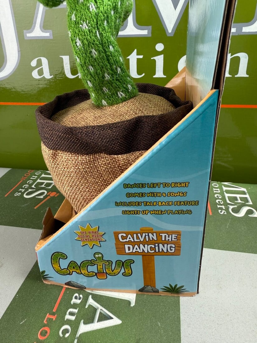 Calvin The Dancing Cactus Desktop Toy-Sings Repeats and Dances - 2
