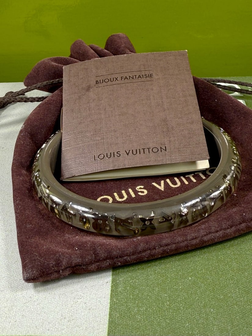 Louis Vuitton Paris Gold Flake Inclusion Monogram Bangle - 2