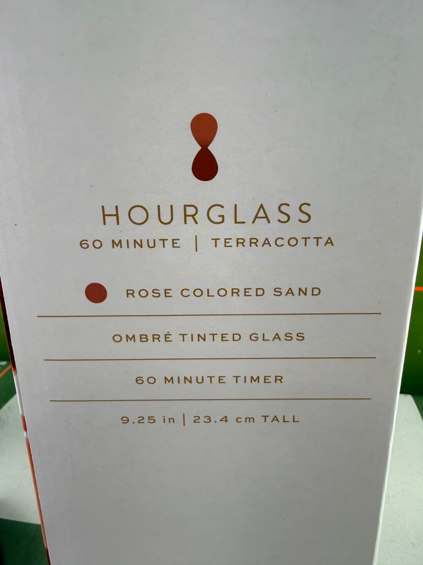 Design Ink Large Hour Glass-Rose Tinted Glass Display - 3
