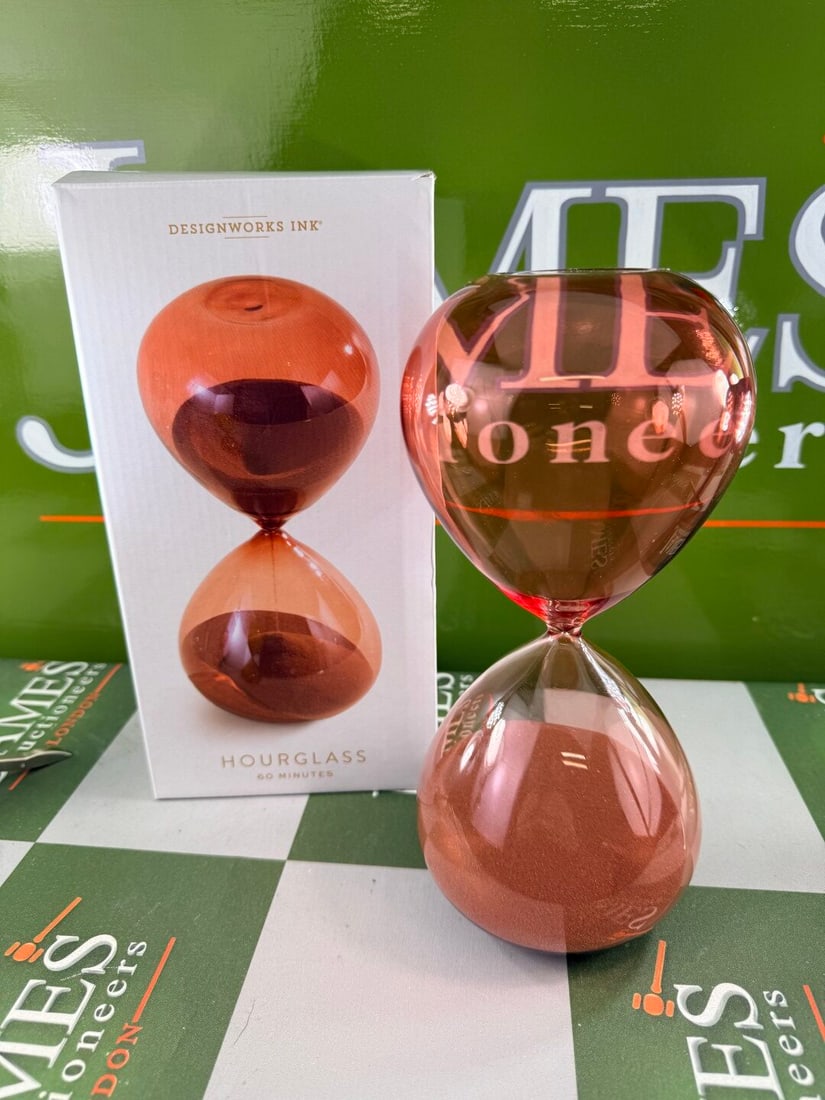 Design Ink Large Hour Glass-Rose Tinted Glass Display - 5