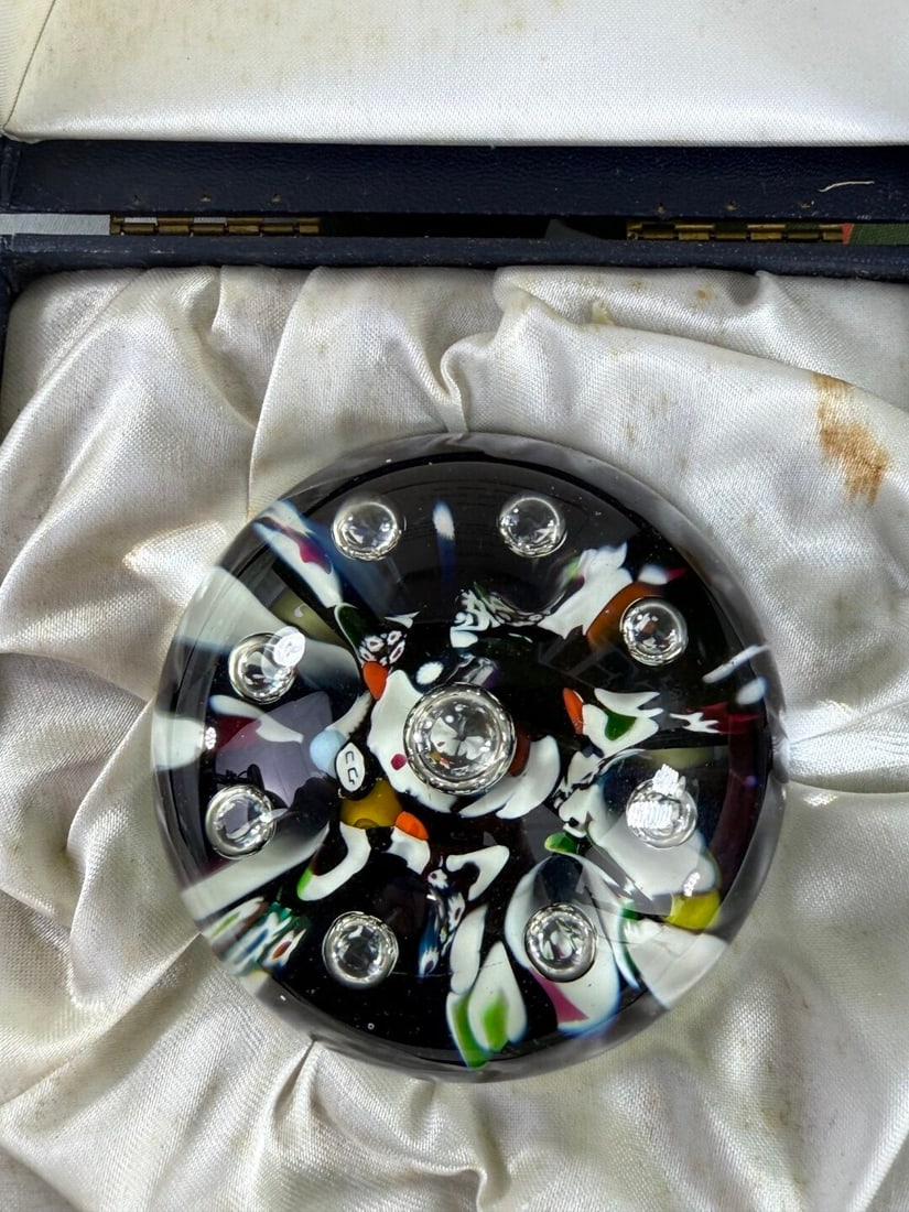 Caithness Scottish Single Harlequin Vintage Glass Paperweight - 5