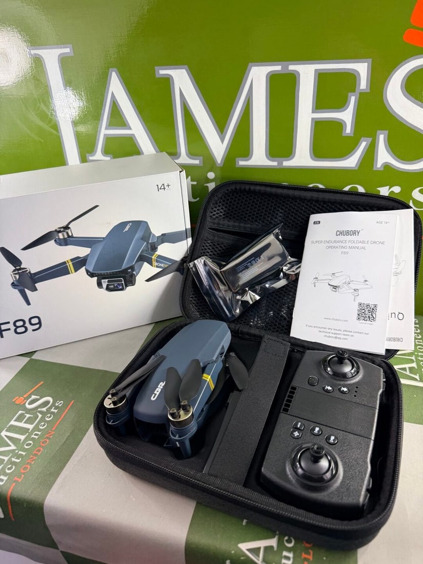 Chubory F89 Drone: 40+ Min Flight 4K HD Camera WiFi FPV: CHUBORY F89 Drone: 40+ Min Flight 4K HD Camera WiFi FPV Follow Me Carrying Case, mint example as pictured with original packaging