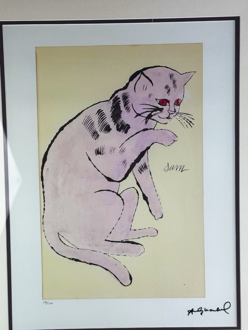 Andy Warhol-(1928-1987) `Pink Sam` Numbered Lithograph # 14/100 - 2