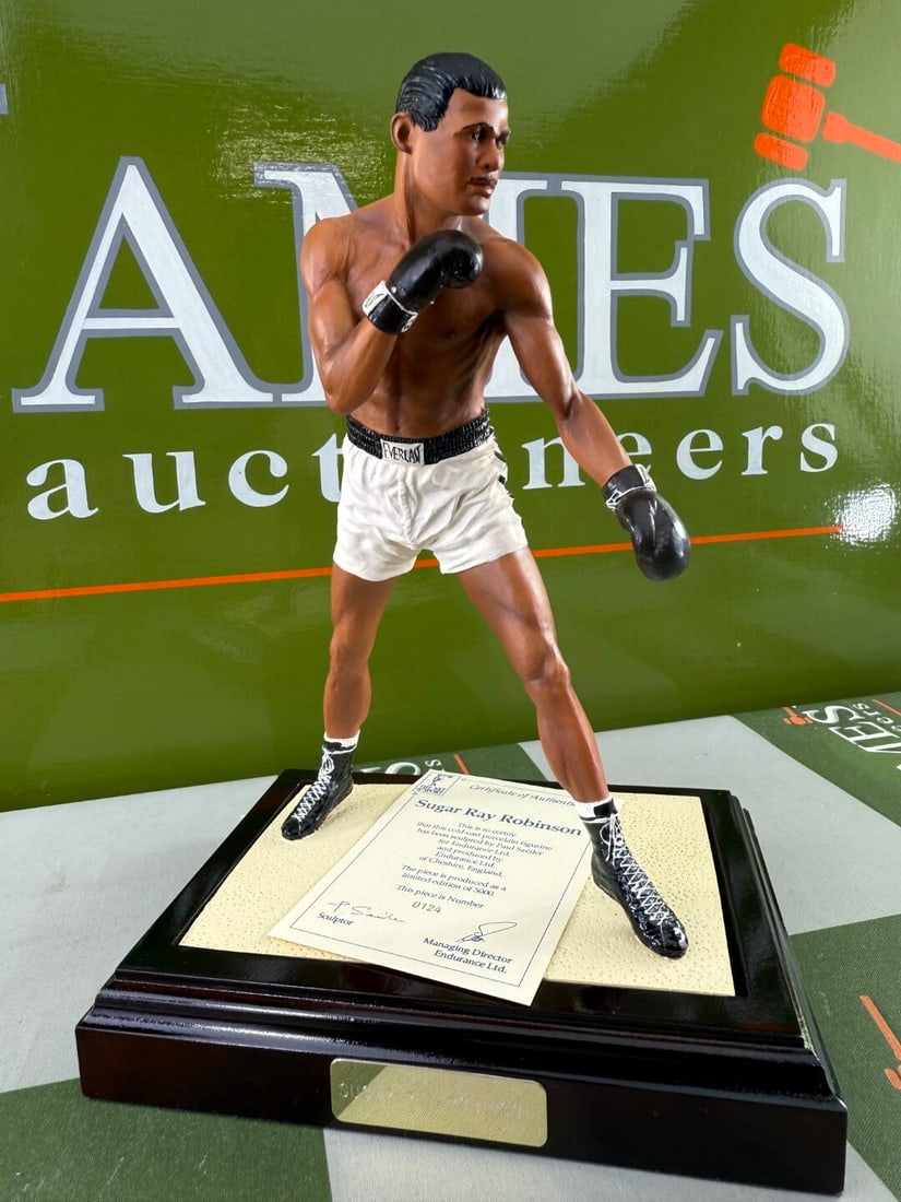 Sugar Ray Robinson Middleweight Boxing Champion- The Art Of Sport By Endurance Figurine. Sculpted by - 2