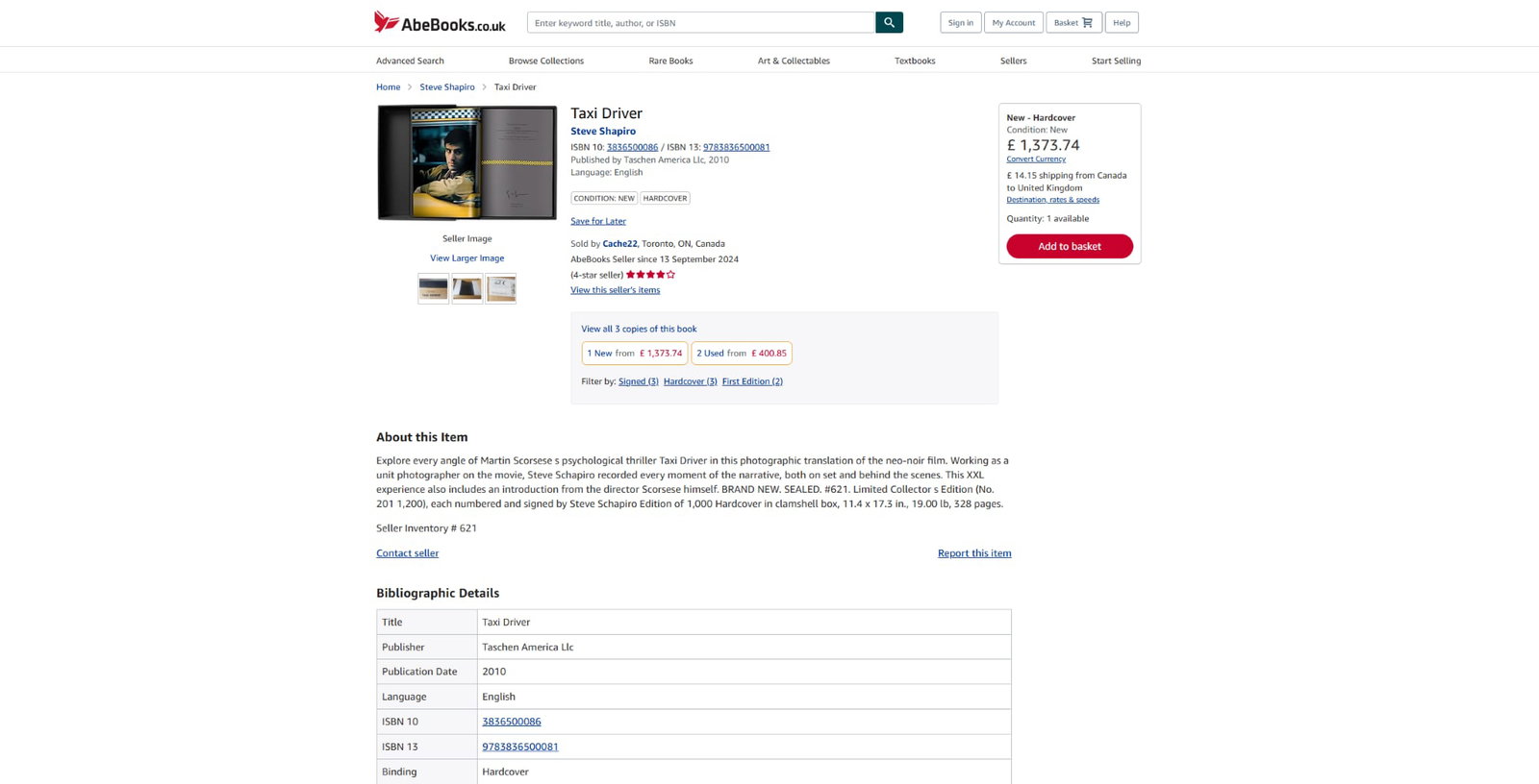 Huge Taschen Collectors Edition`Taxi Driver` Photographs by Steve Schapiro, Foreward by Martin Scors - 13