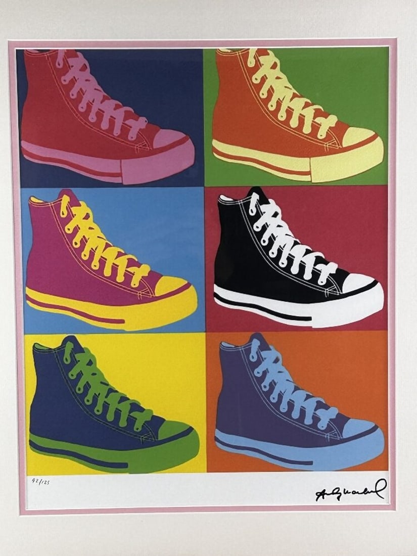 Andy Warhol-(1928-1987) Converse Numbered Lithograph #93/100 - 4