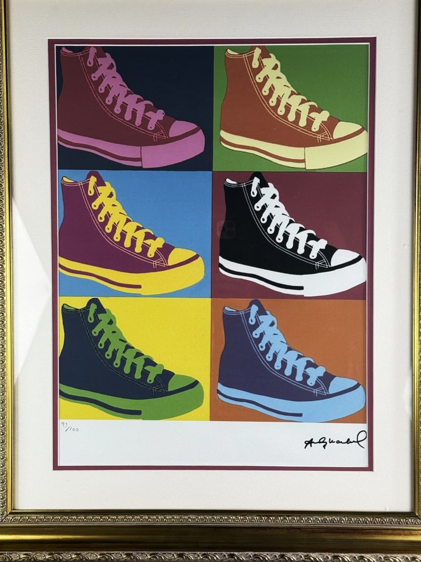 Andy Warhol-(1928-1987) Converse Numbered Lithograph #93/100 - 5