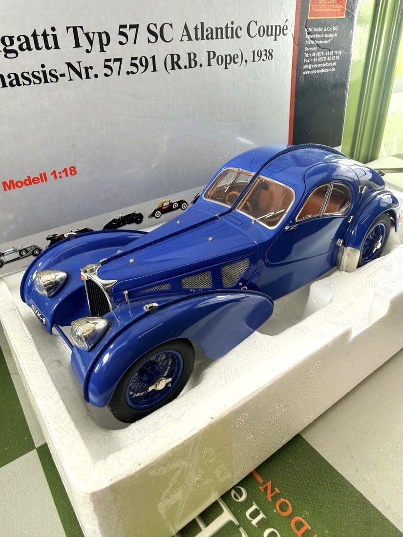 CMC M-083 Bugatti Typ 57 SC Atlantic Coupe 1/18th Scale 1938-V Rare Example. - 3