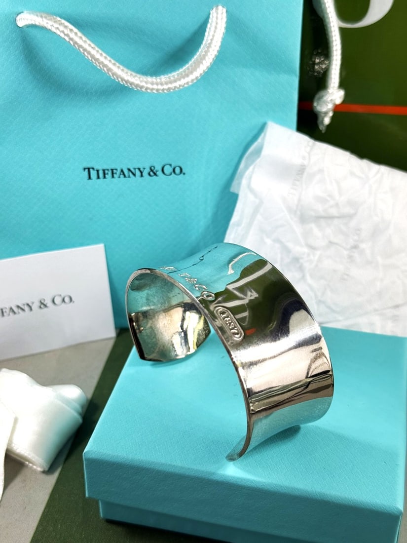 Tiffany & Co Wide Cuff Bracelet 925 Sterling Silver-1837 Edition - 3