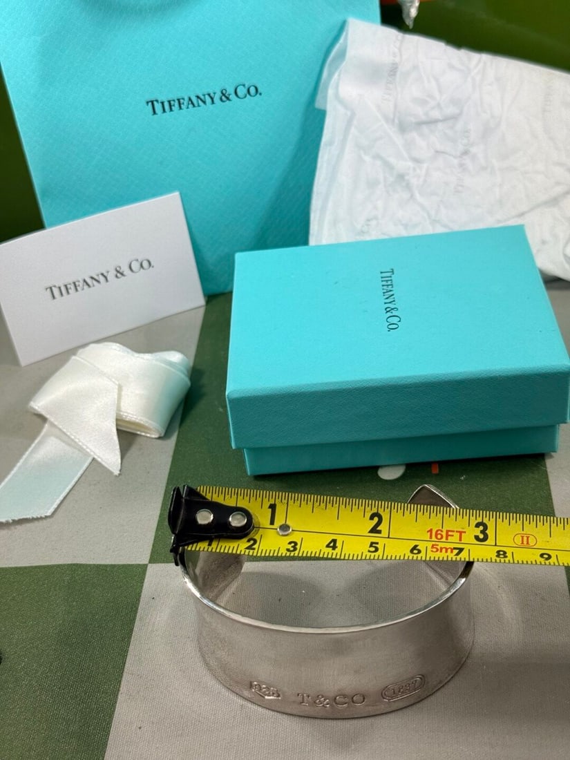 Tiffany & Co Wide Cuff Bracelet 925 Sterling Silver-1837 Edition - 4