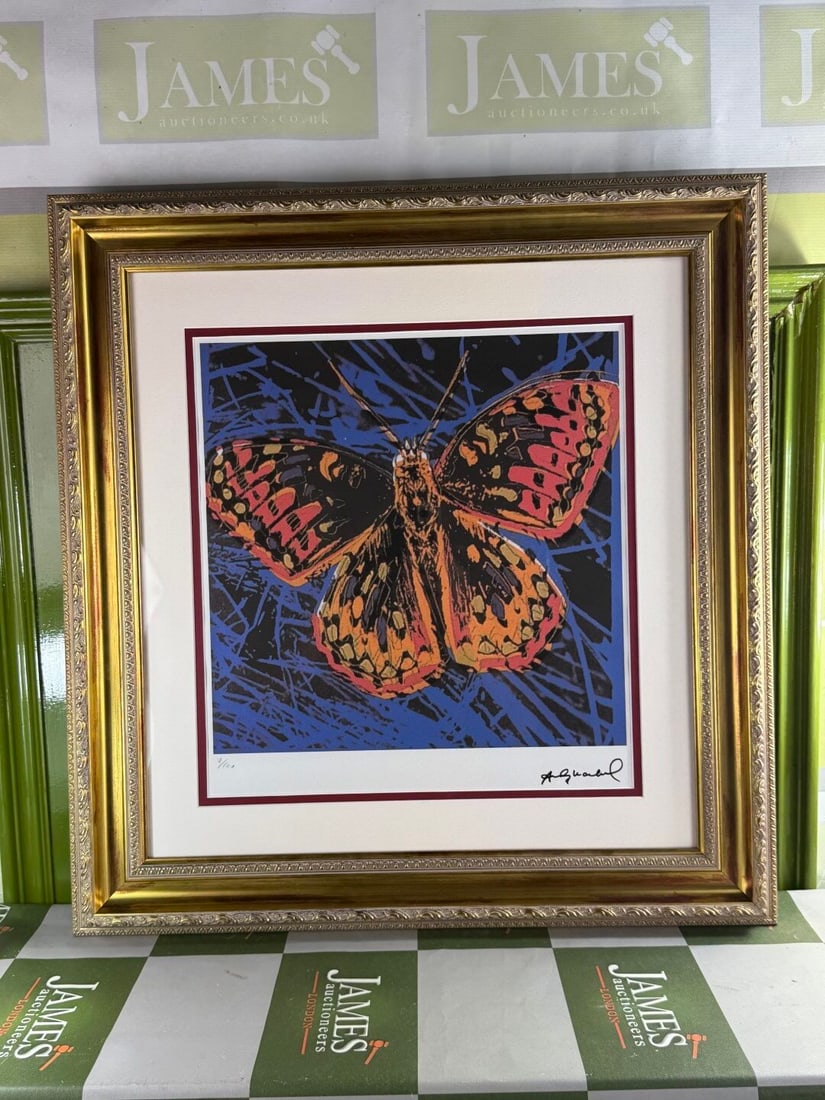 Andy Warhol-(1928-1987) Butterfly Numbered Lithograph #7/100 - 7