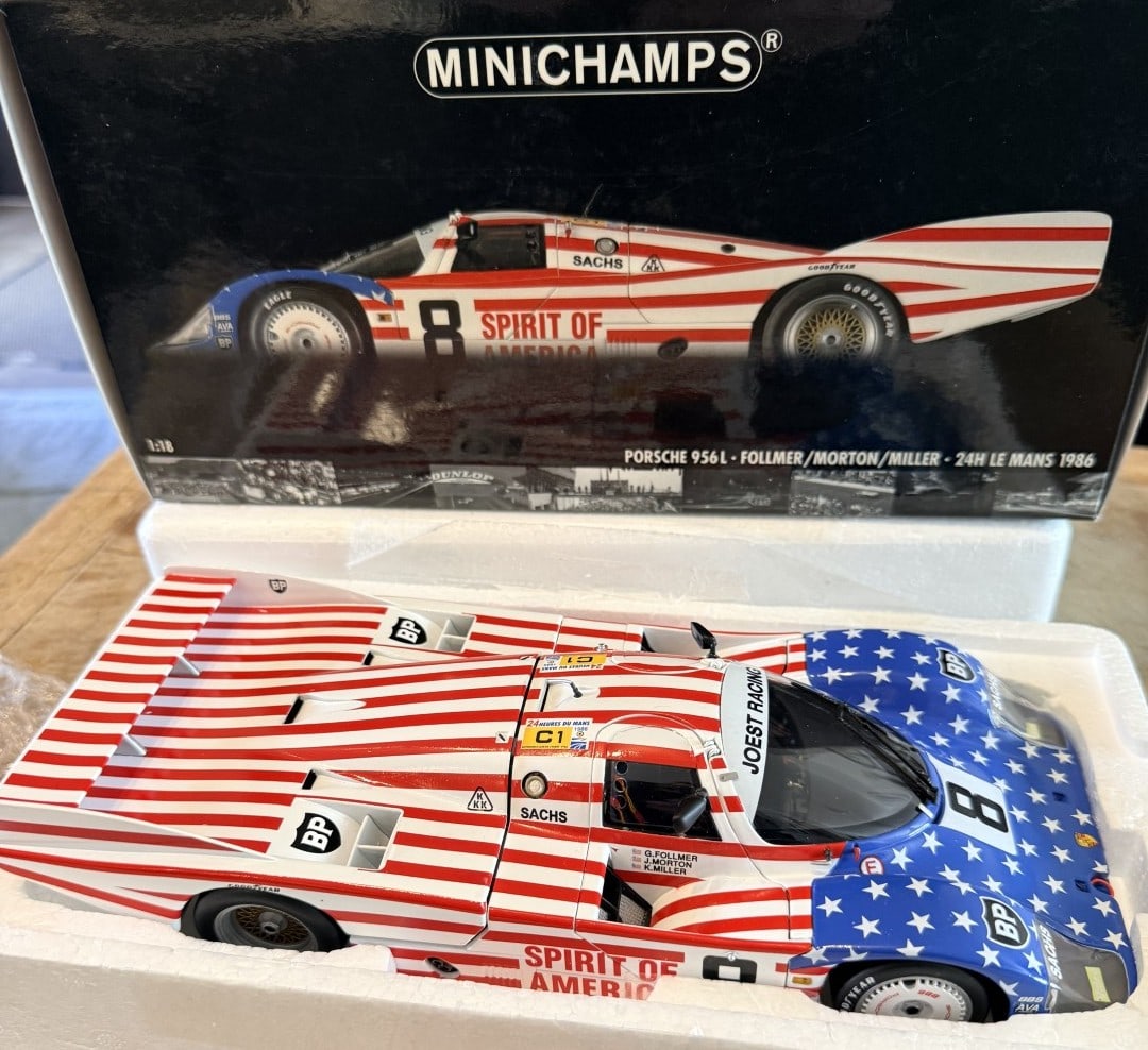 Minichamps 1/18 Porsche 956L Stars & Stripes Follmer/Morton/Miller 24H Le Mans 1986 - 5