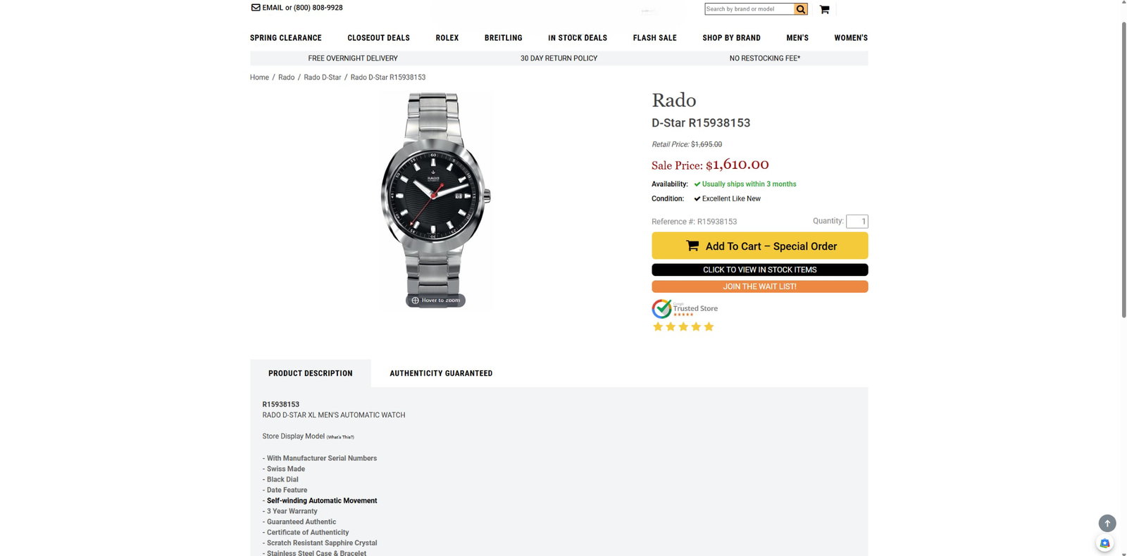 Rado Diastar Ceramic & Titanium Edition Watch Rrp £1599 - 6