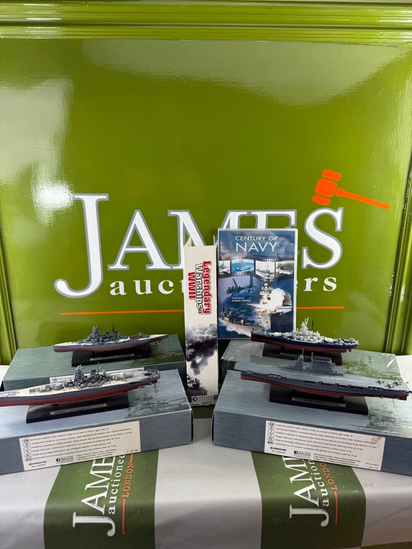 Collection of Atlas Legendary Warships WWII- Japanese/USA Ships (1 of 6)