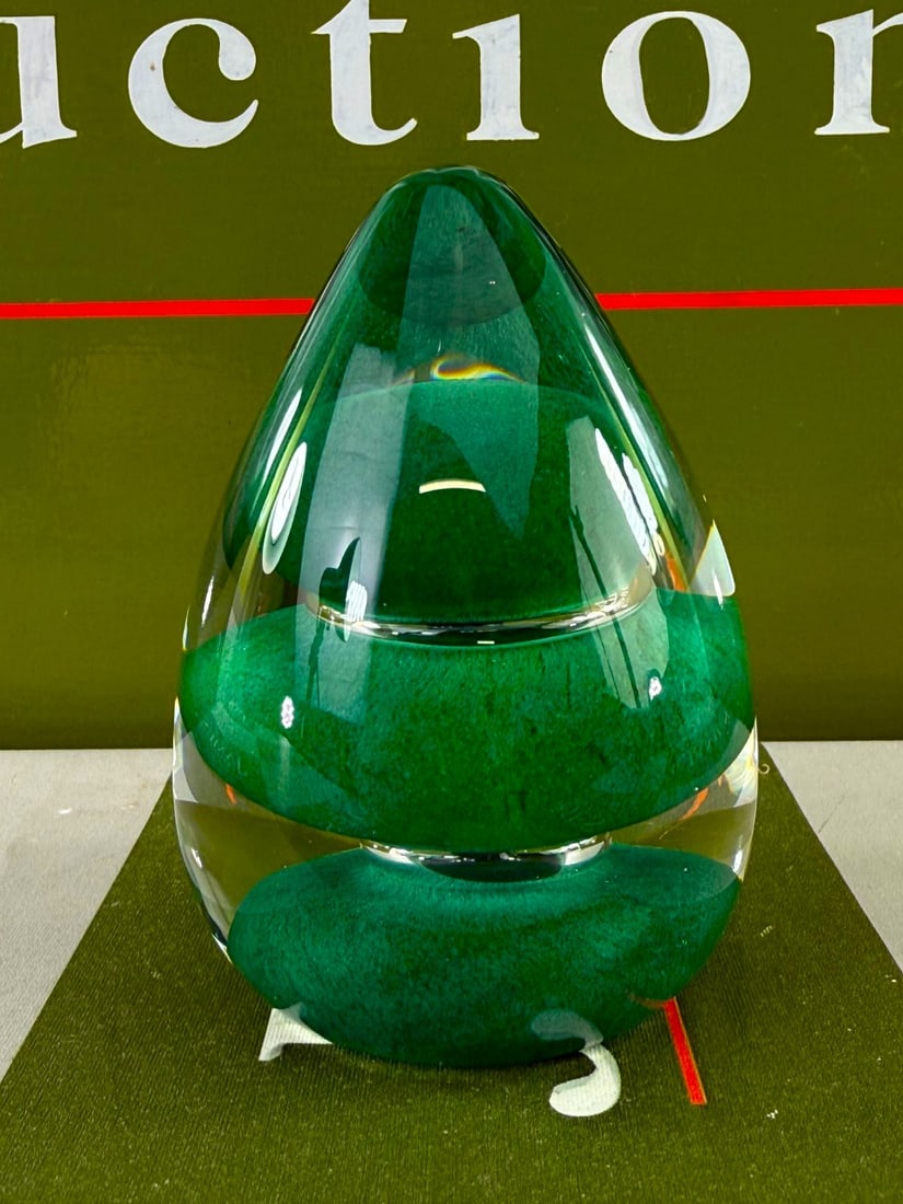 Large Oval Shaped Paperweight , England c 1970 (1 of 3)
