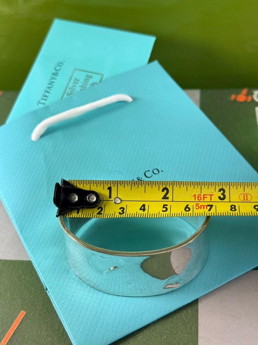 Tiffany & Co Wide Cuff `Love`Bracelet 925 Sterling Silver - 6