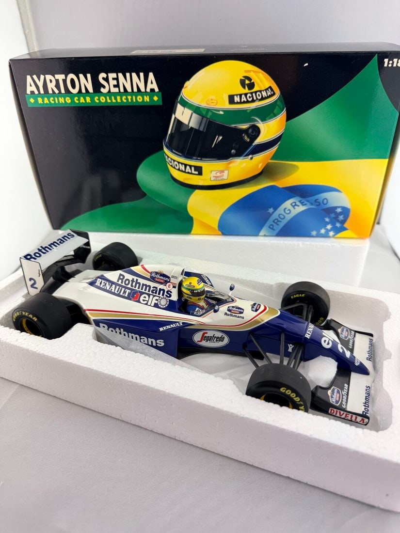 Minichamps 1:18 Ayrton Senna Collection, Williams 1994: Minichamps 1:18 scale model #540941812, Ayrton Senna Racing Car Collection, Williams Renault FW16 1994, Original Version as pictured with packaging etc
