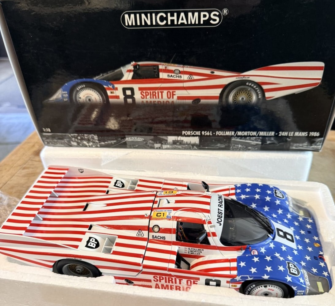 Minichamps 1/18 Porsche 956L Stars & Stripes Follmer/Morton/Miller 24H Le Mans 1986 - 5