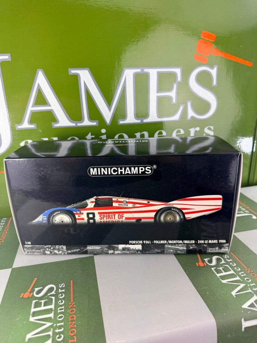 Minichamps 1/18 Porsche 956L Stars & Stripes Follmer/Morton/Miller 24H Le Mans 1986 - 8