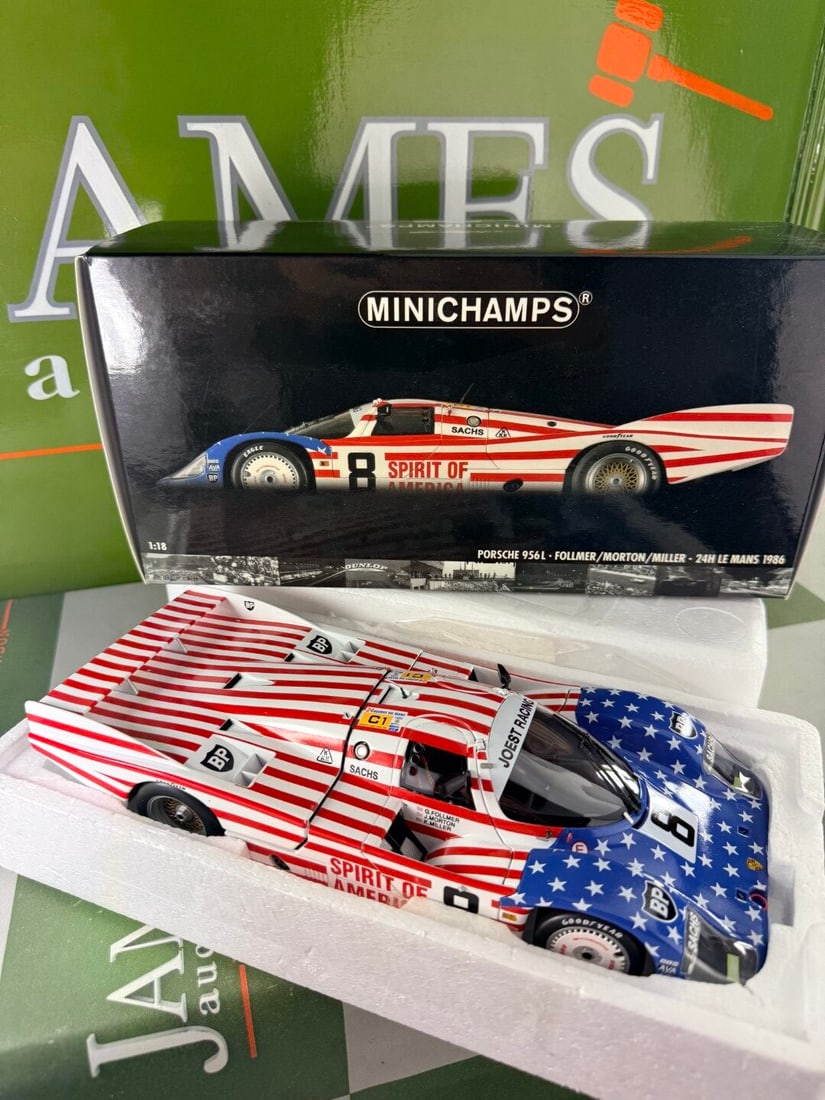 Minichamps 1/18 Porsche 956L Stars & Stripes Follmer/Morton/Miller 24H Le Mans 1986 - 9