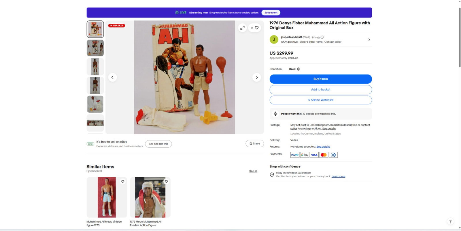 Denys Fisher-Original Vintage Muhammad Ali 1976 Boxing Interest. - 8