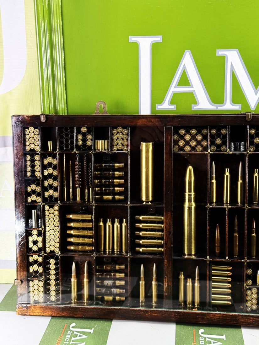 Vintage `History Of The Bullet` Ammunition Display Case - 2