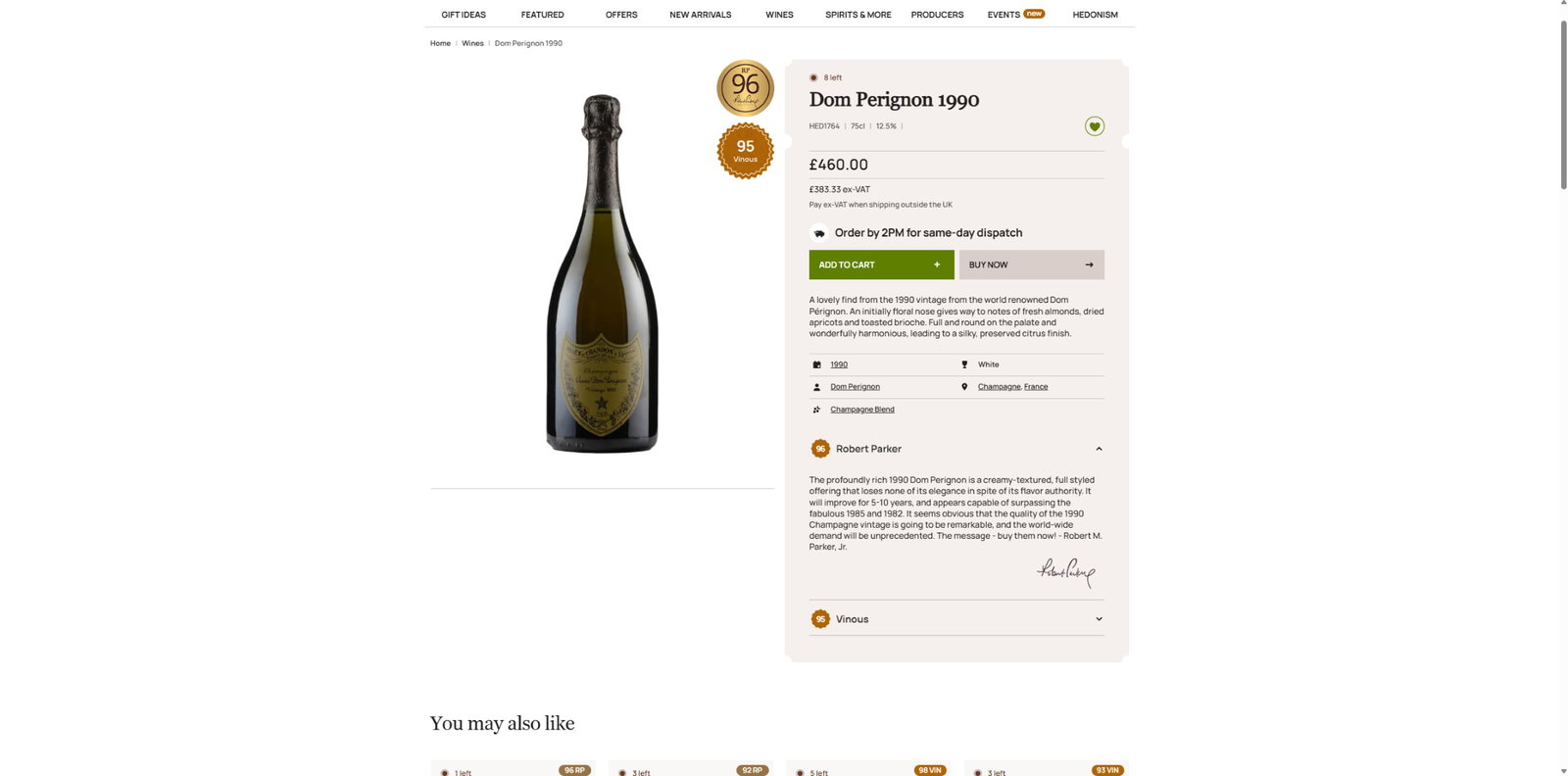 Dom Perignon 1990 Vintage Champagne In Case. - 5