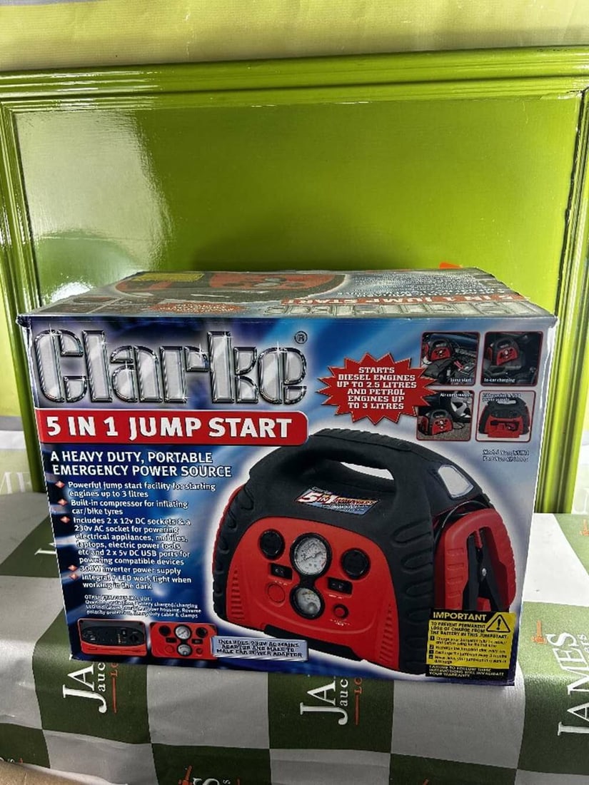 Clarke 5 In 1 Portable Power Source Supply Unit Rrp GBP 200 (1 of 4)