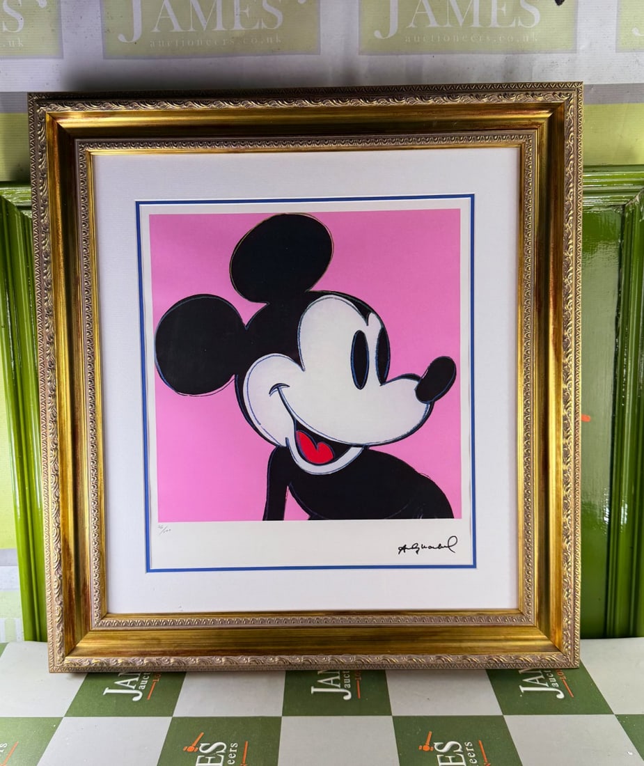 Andy Warhol-(1928-1987) Mickey Mouse Numbered Lithograph 16/100 (1 of 6)